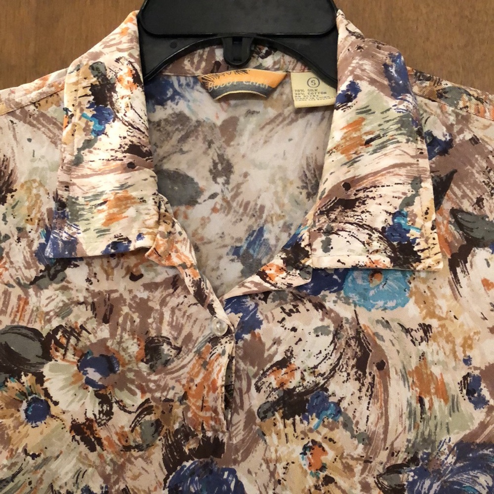VTG EUC Bobby Chan Silk/Cotton Blend Shirt size S